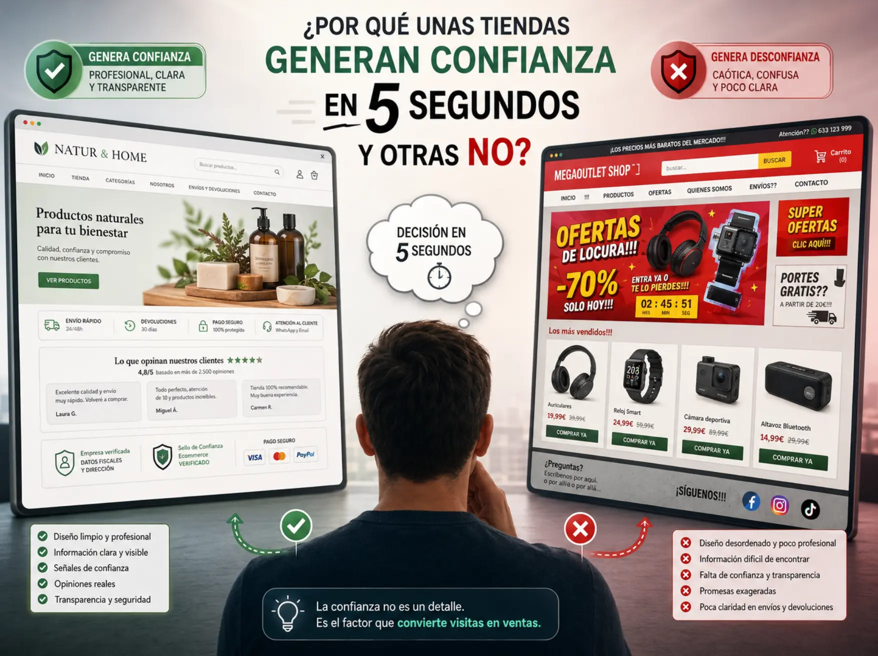 Por qué unas tiendas generan confianza en 5 segundos y otras no